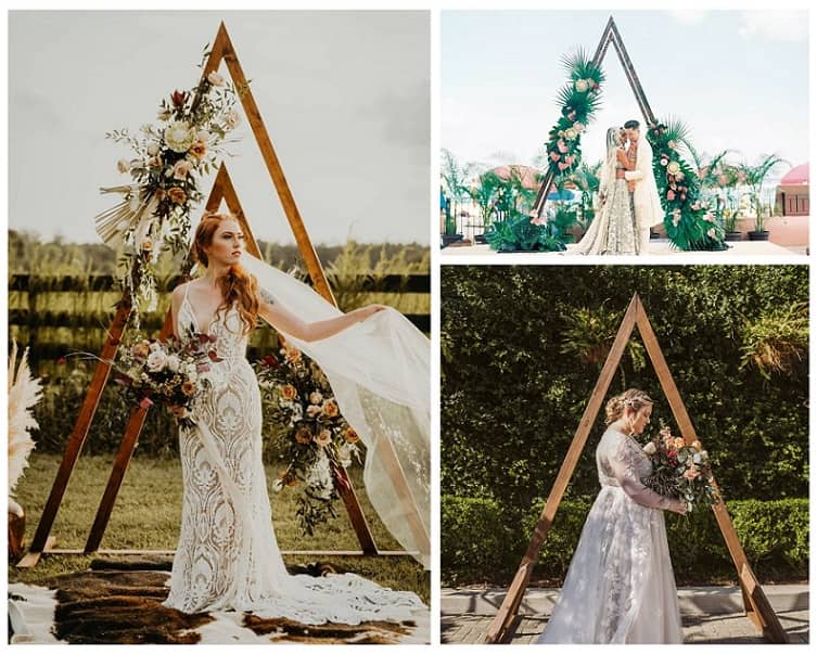 Double Triangle Wedding Arch